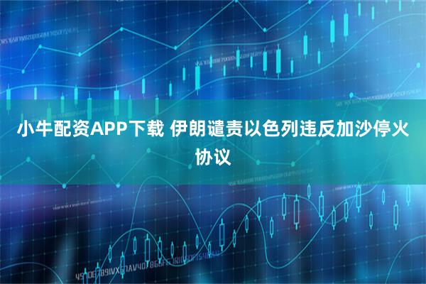 小牛配资APP下载 伊朗谴责以色列违反加沙停火协议